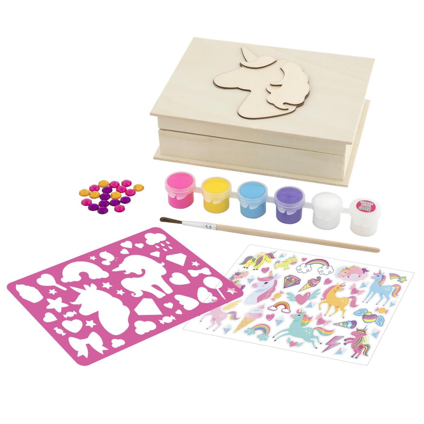 Joyero de unicornio fabricado en madera.