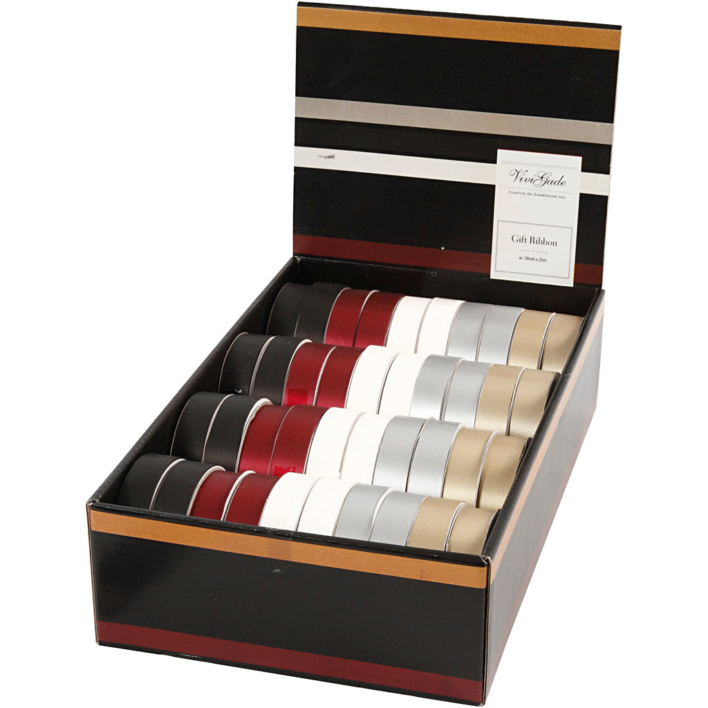 Vivi gade Set nastri regalo 25 m x 18 mm 40 pezzi multicolori