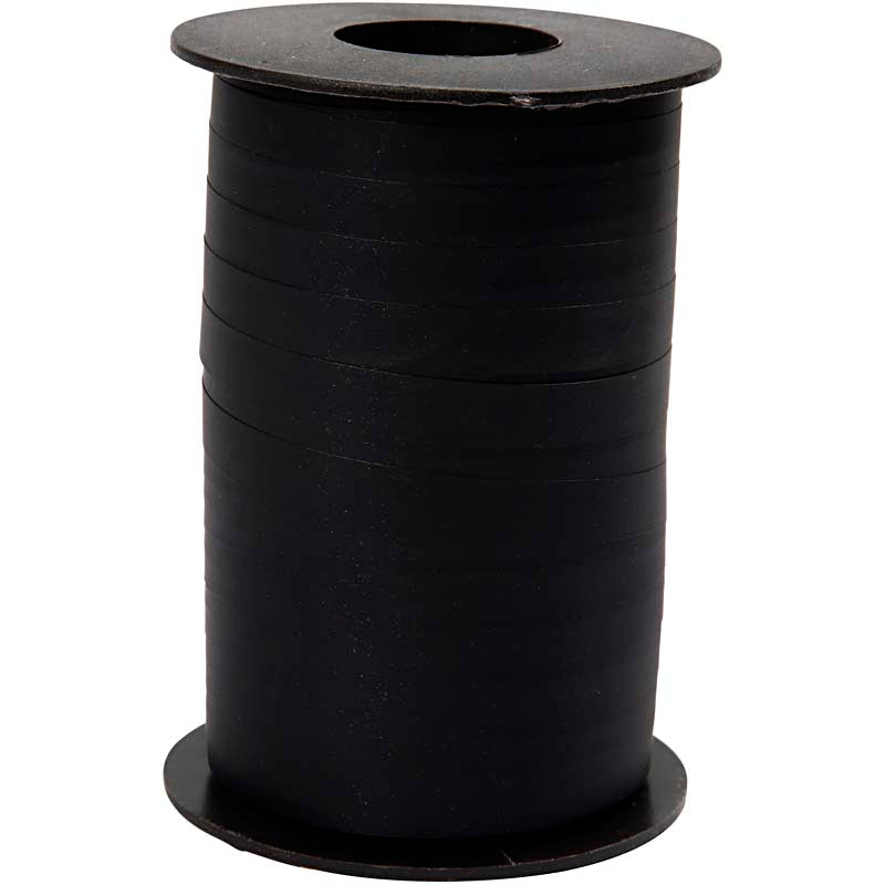 Nastro regalo aziendale Creativ, L: 10 mm, opaco, nero, 250 m 1 rotolo