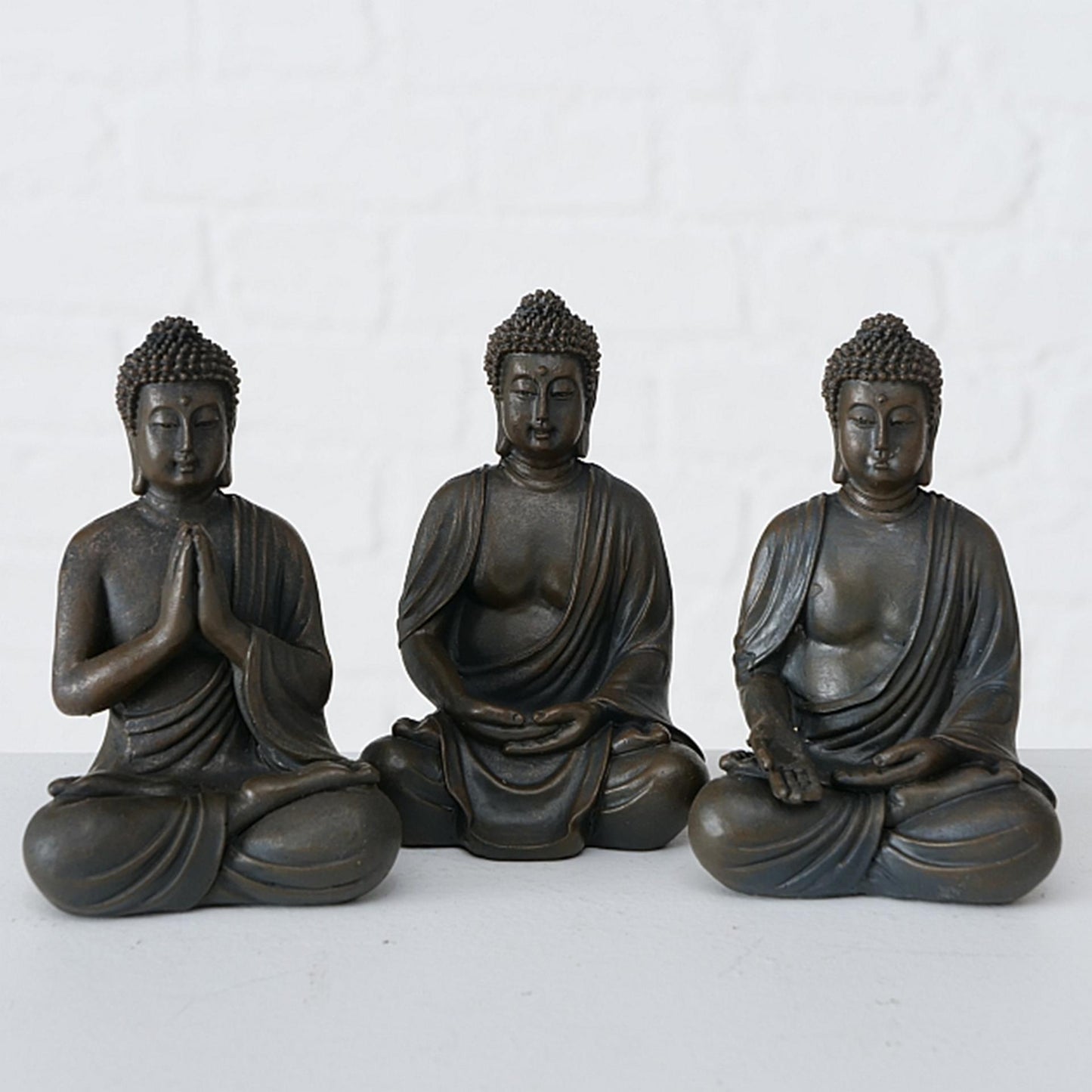 Boltze home Statua di Buddha h10cm in resina sintetica