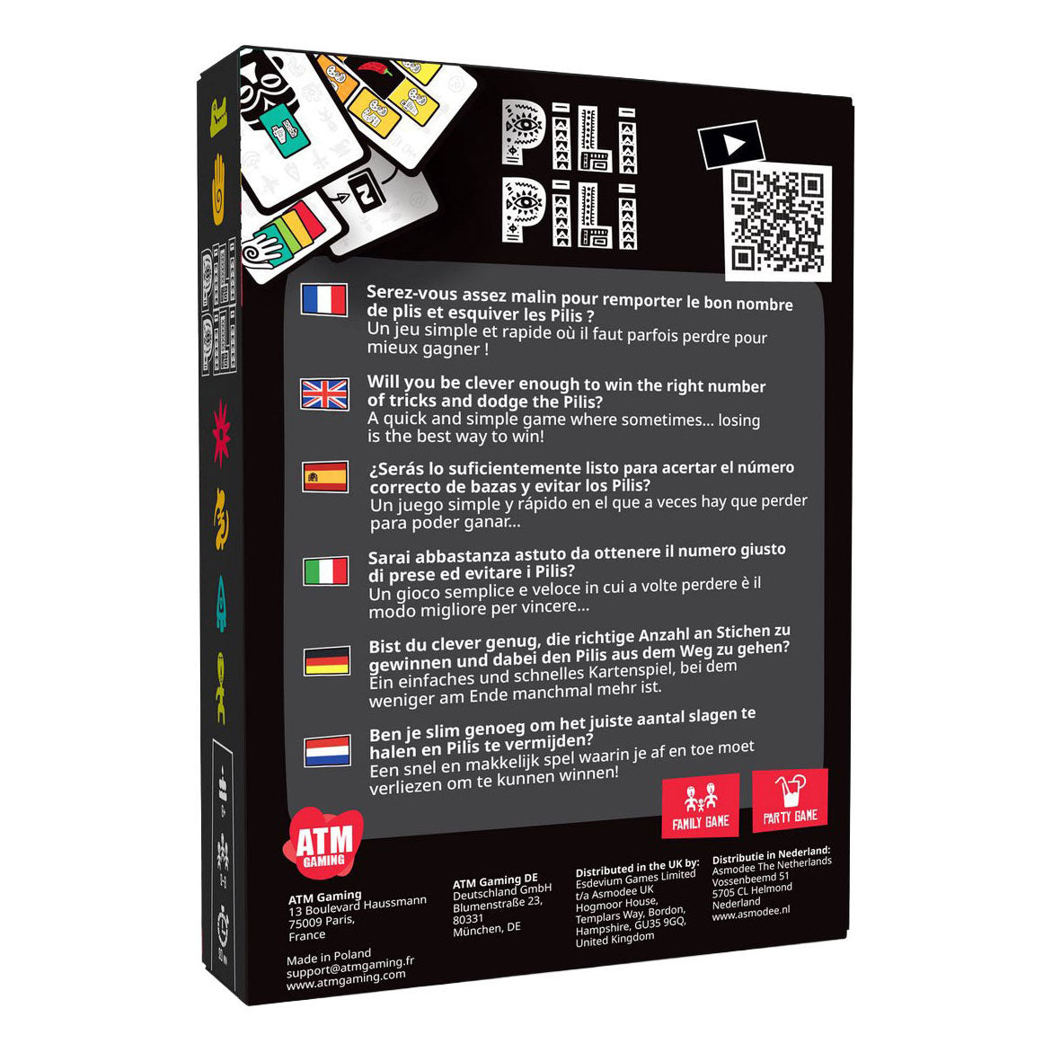 Juego de cartas Asmodee pili pili (versión nl)
