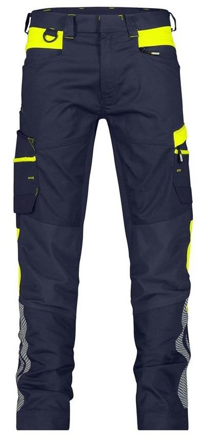 Dassy broek hong kong p k 245gr nachtblauw fluogeel 60
