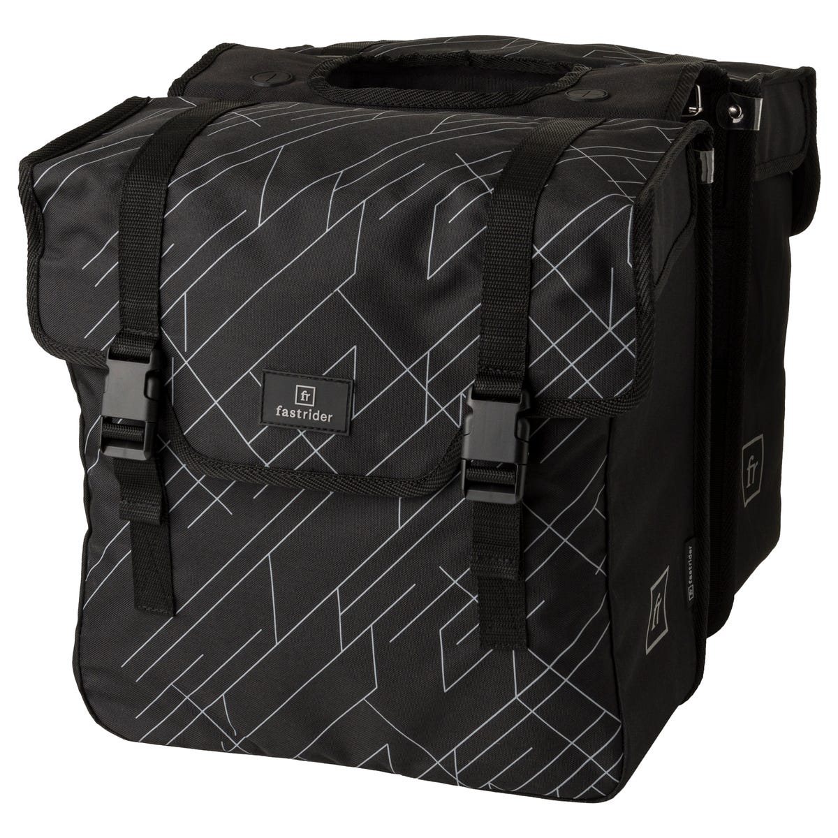 Borsa da bicicletta doppia Fastrider Dex Basics nera