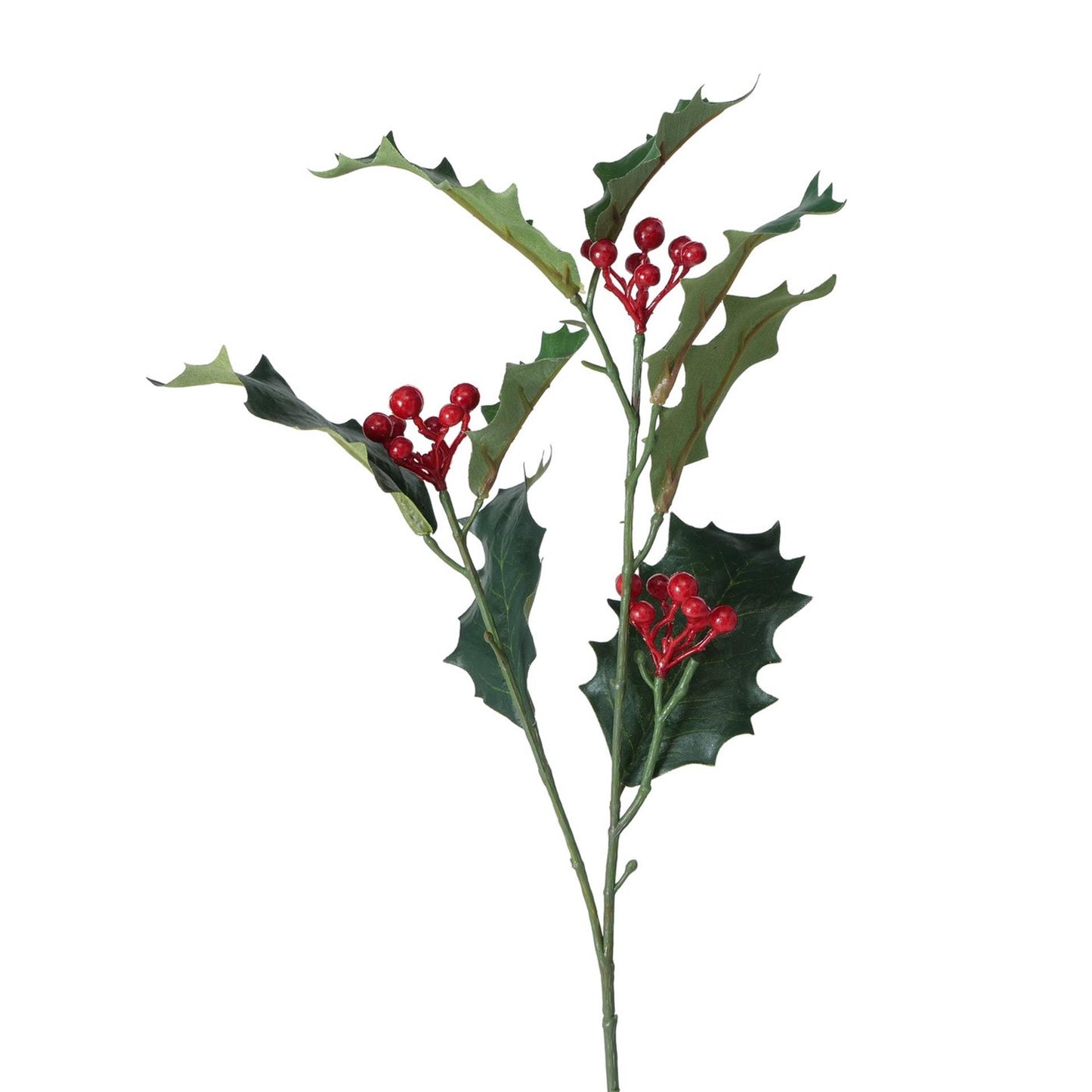 Boltze decoración del hogar rama de acebo con frutos rojos h50cm