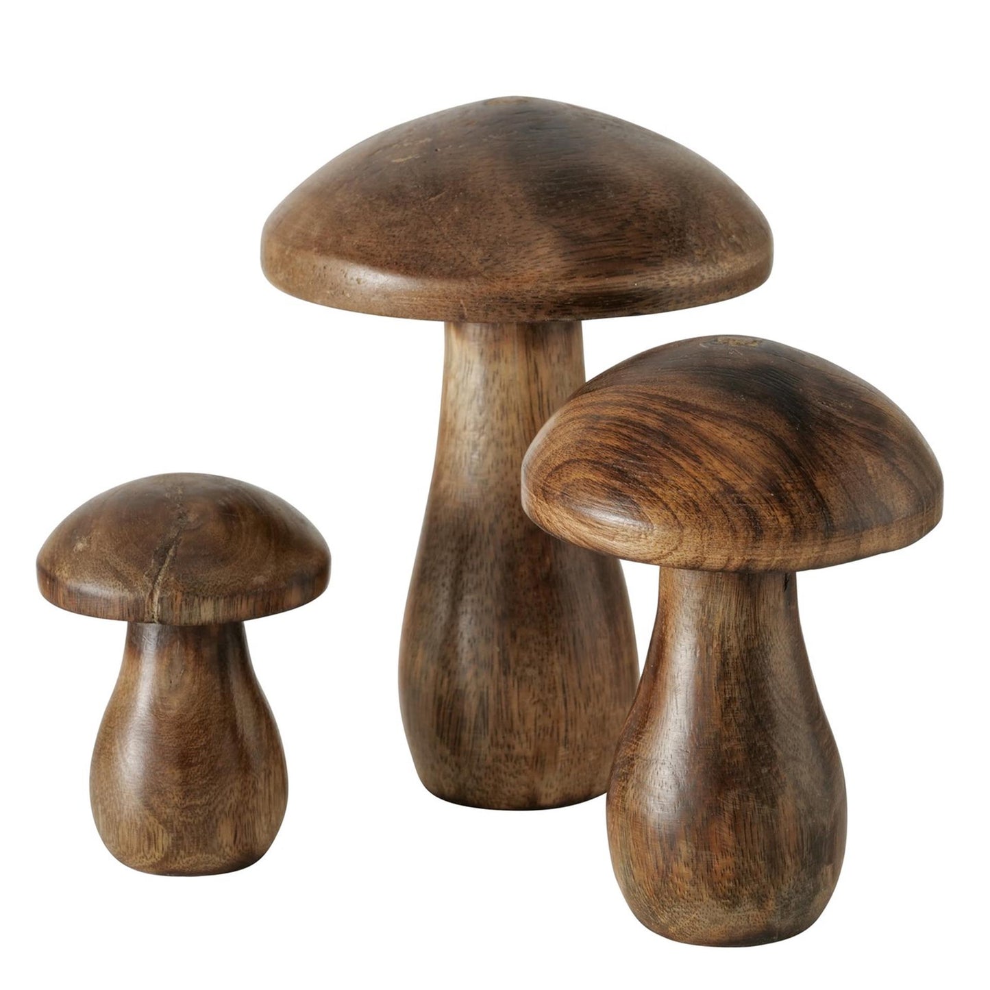 Boltze Home Set Funghi Terjol in Legno di Mango 3 Pezzi
