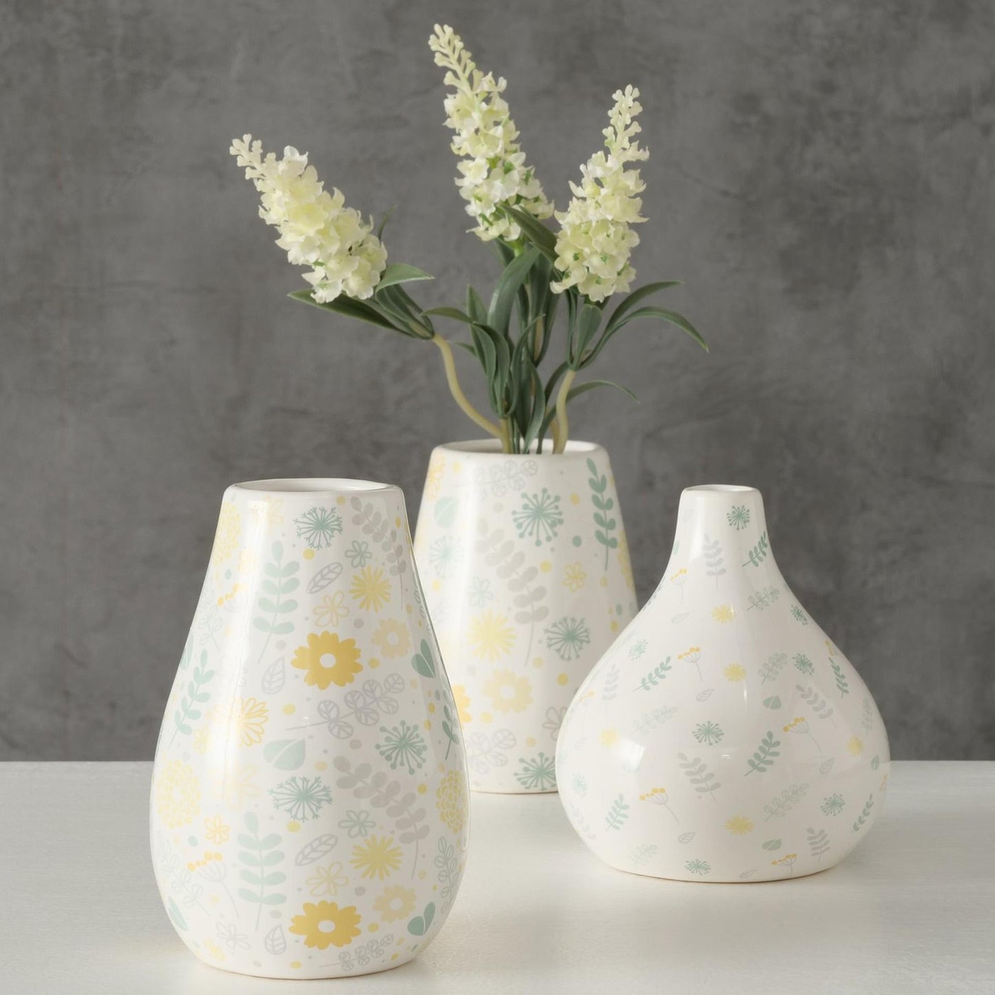 Boltze home vaso linga ø8xh14 bianco