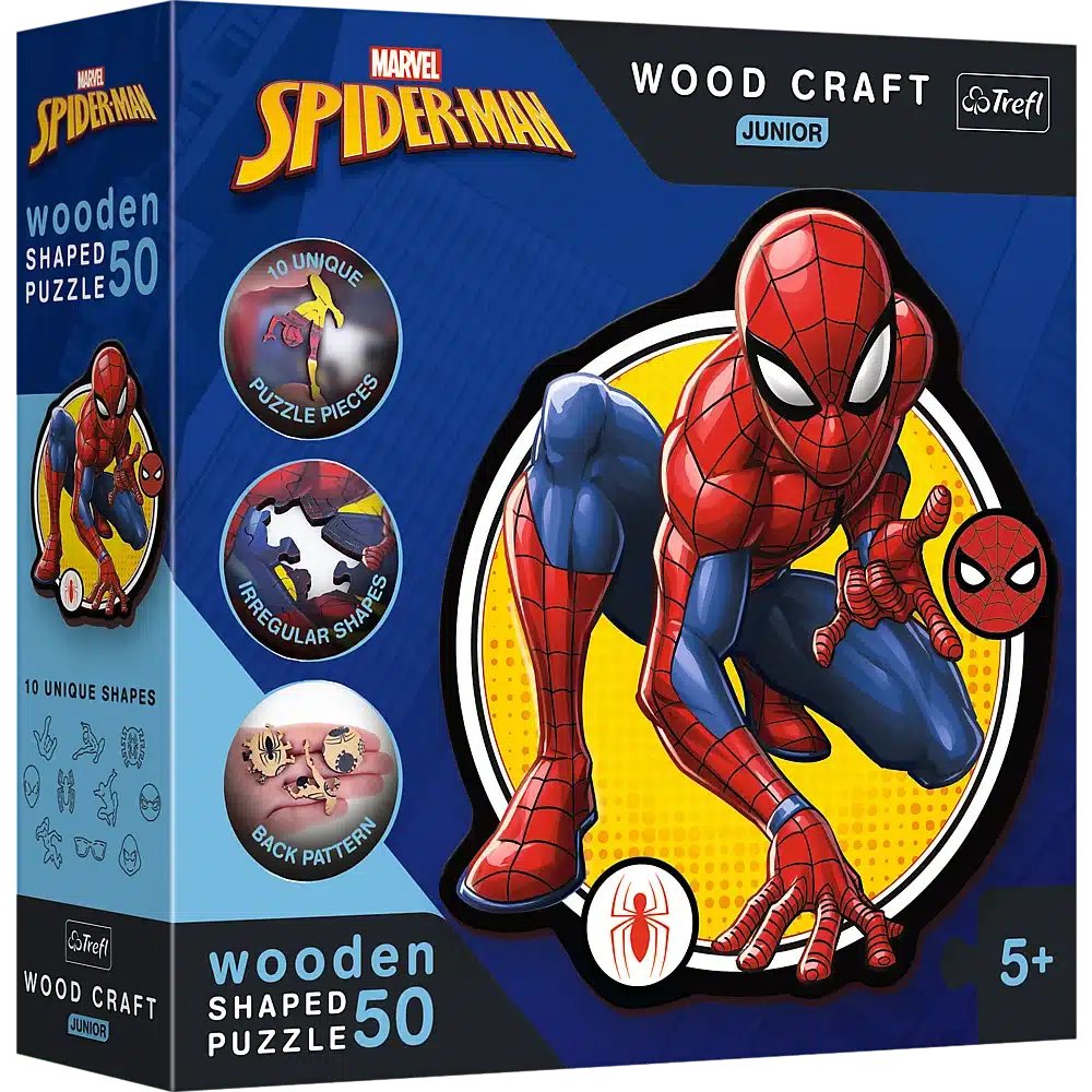 Trefl Houten Spiderman Junior Marvel Puzzle 50 pezzi