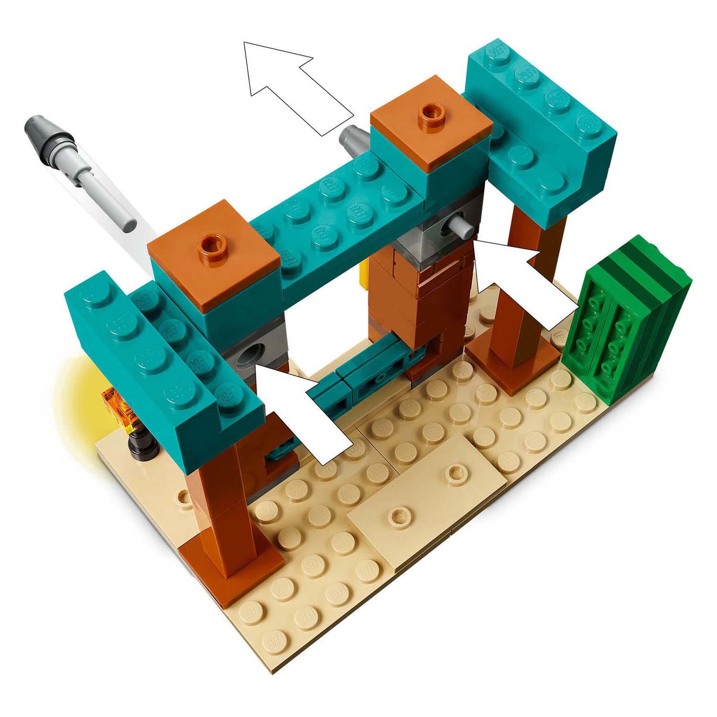 Lego minecraft de illagers in de woestijn gamingset voor kinderen - 21267