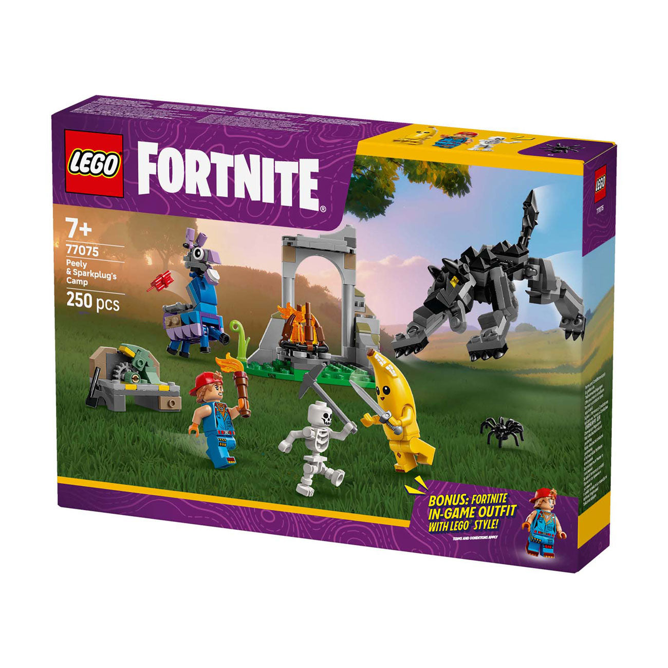 Lego 77075 Fortnite Peely e Sparkplugs Camp