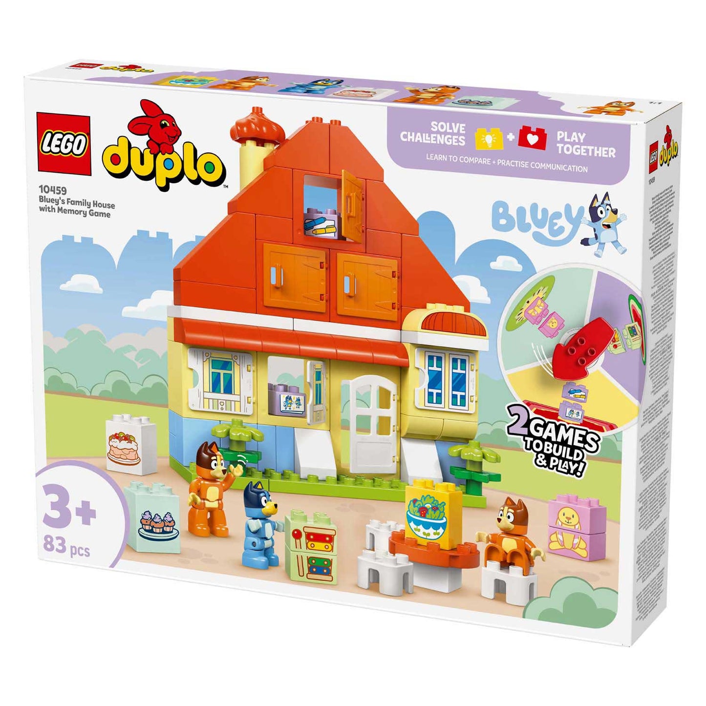 LEGO DUPLO 10459 Huis Van Bluey e la sua famiglia con gioco di memoria
