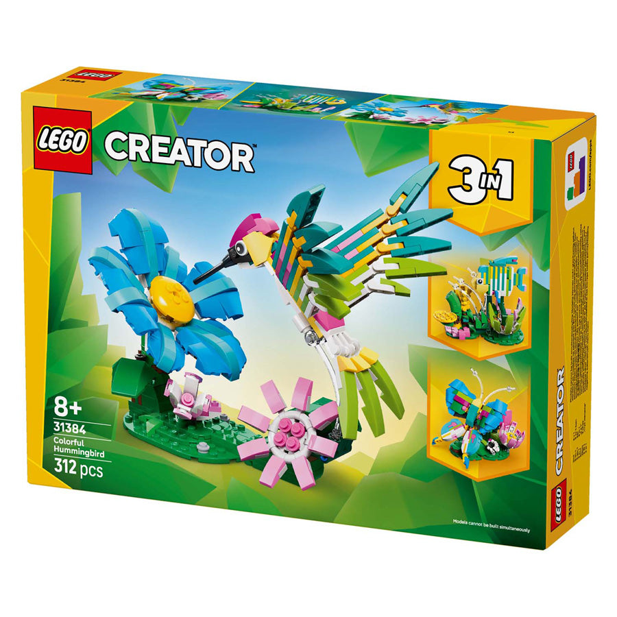 Lego ® creator 3in1 wilde dieren: kleurrijke kolibrie - 31384