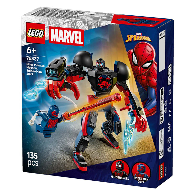 Lego marvel super heroes - miles morales mecha vs. spider-man 2099 constructiespeelgoed (76337)