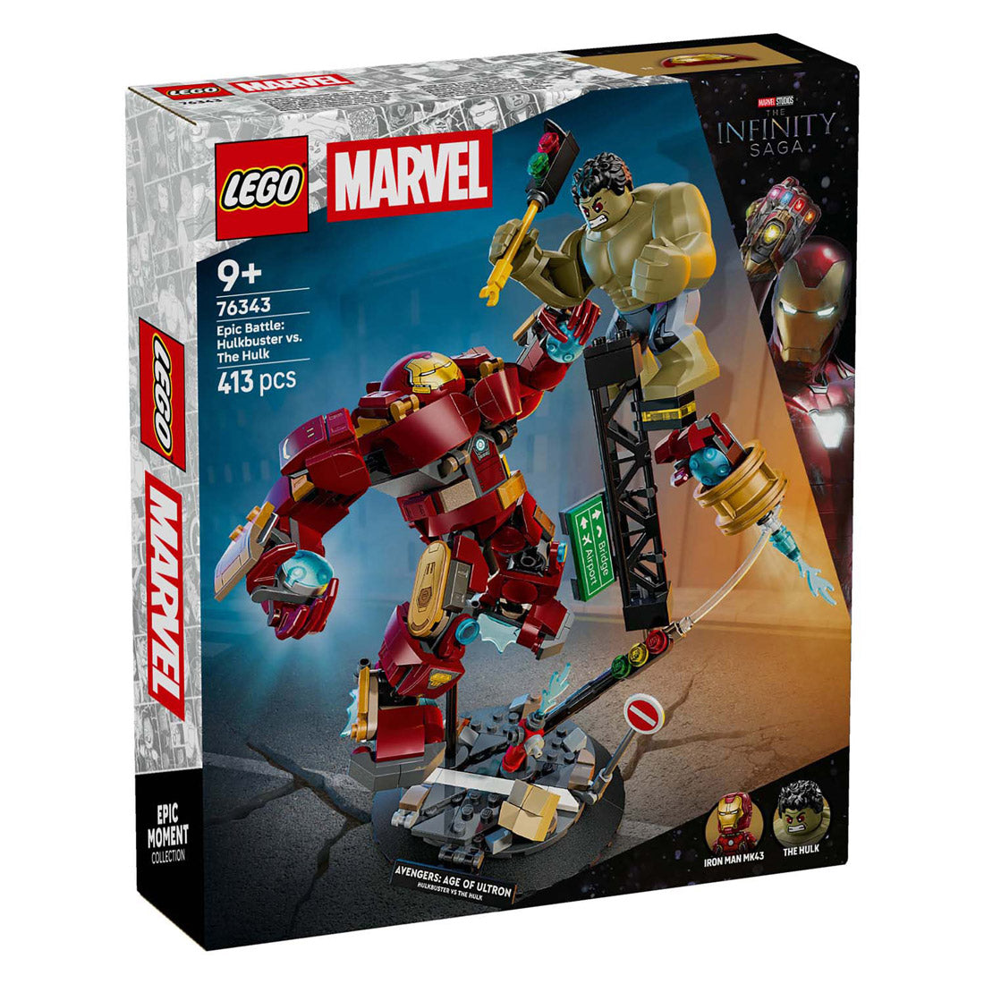 Lego super héroes 76343 marvel batalla definitiva: hulkbuster vs hulk