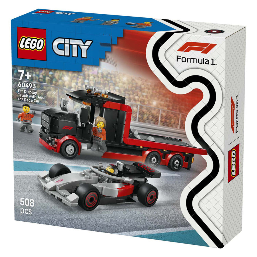 LEGO City 60493 F1 camion espositivo con auto da corsa Audi F1