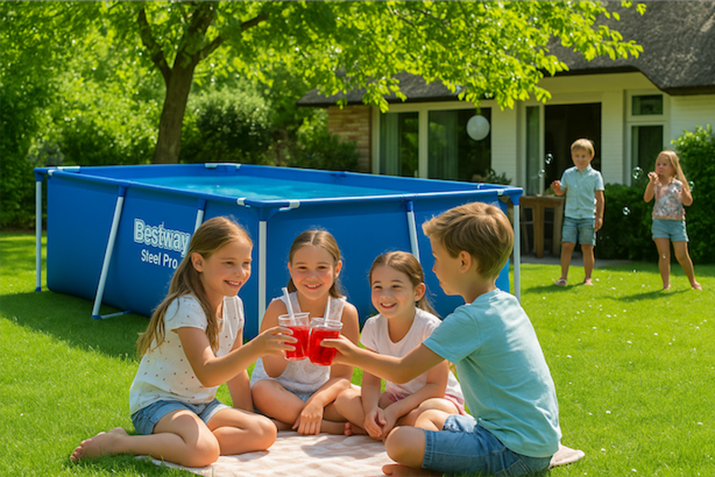 Bestway Swimming Pool Steel Pro Rectangular 300