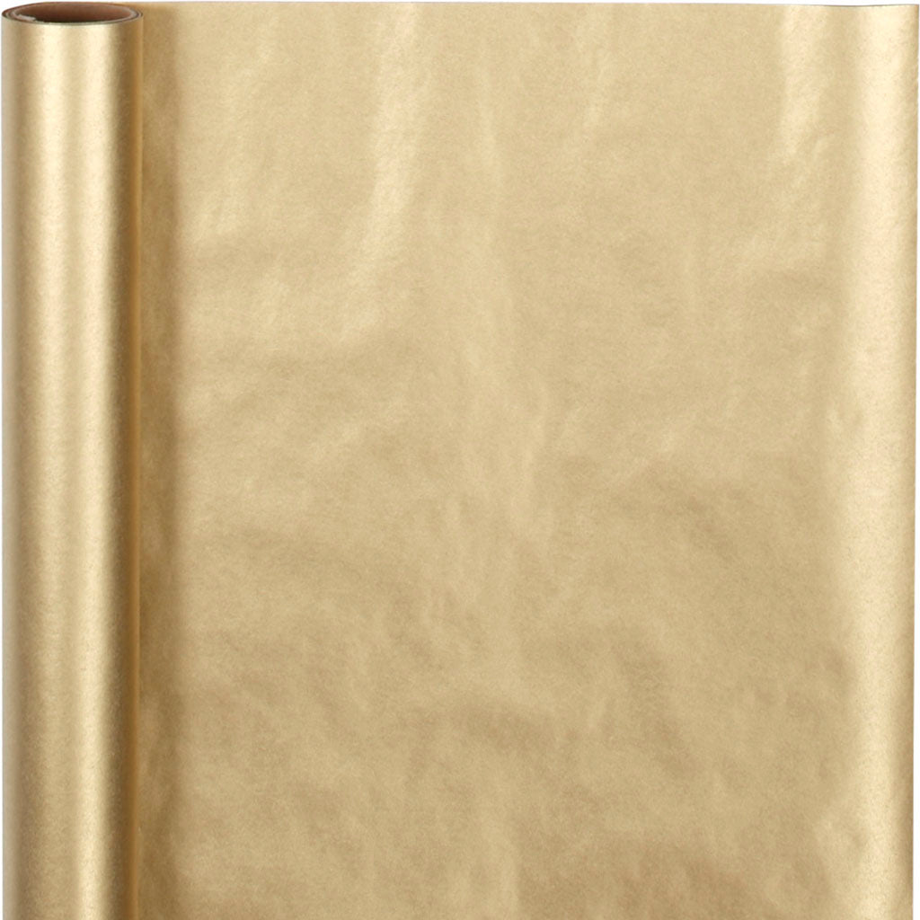 Carta da regalo Vivi Gade, l: 50 cm, 60 gr, oro, 5 m 1 rotolo