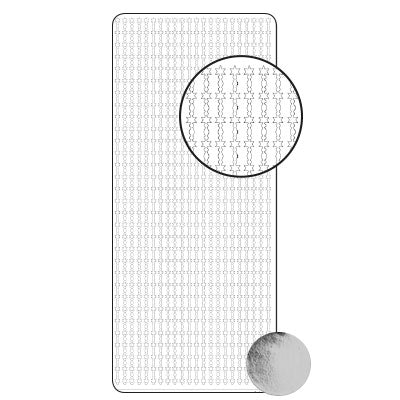 Vaessen creative • adesivo 10x23 cm 10 pezzi argento varie figure natalizie