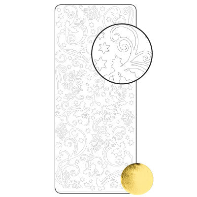 Vaessen creative • adesivo 10x23 cm 10 pezzi dorati varie figure natalizie
