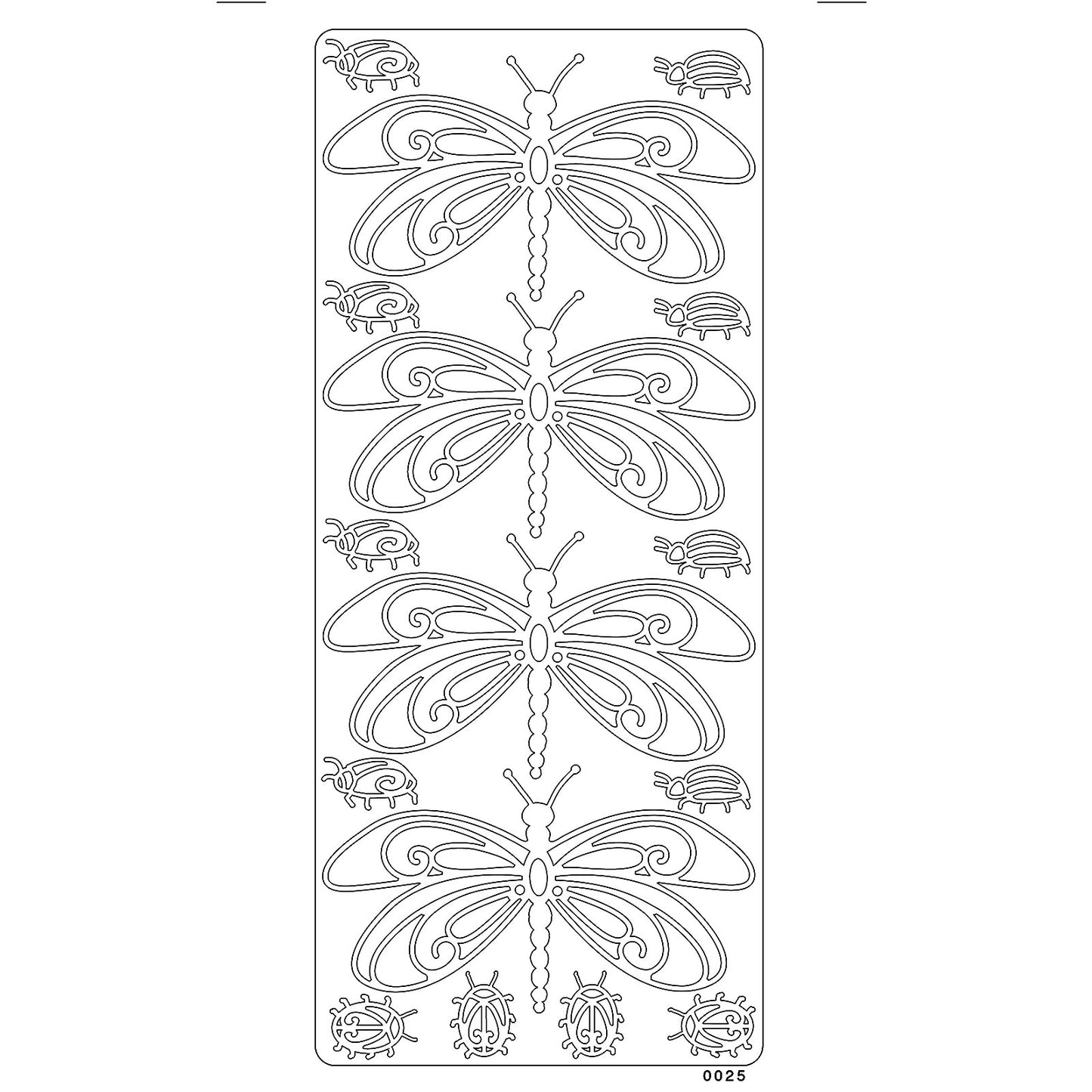 Vaessen creative • adesivo 10x23 cm 10 farfalle dorate