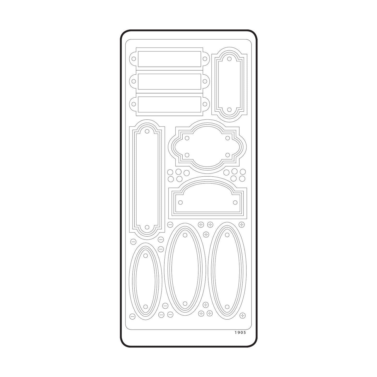 Vaessen creative • adesivo 10x23 cm 10 etichette argento