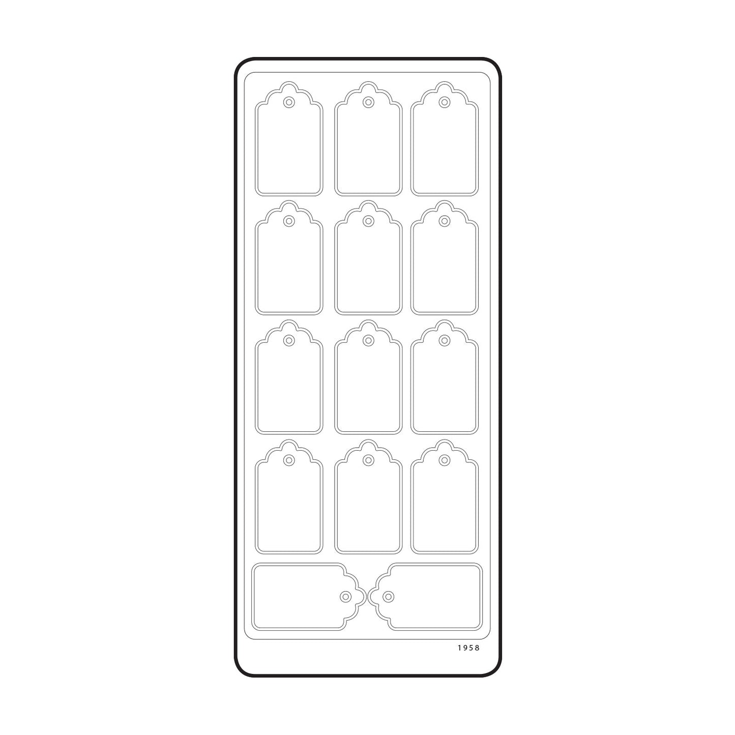 Vaessen creative • adesivo 10x23 cm 10 etichette argento