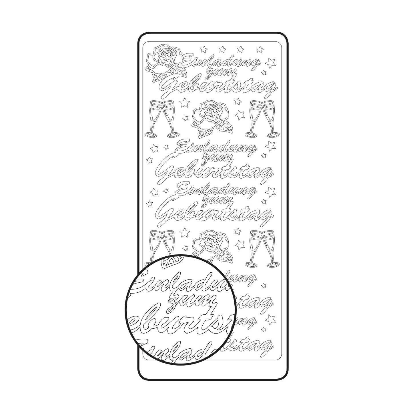 Vaessen creative • pegatina 10x23cm 10uds oro fecha de carga final