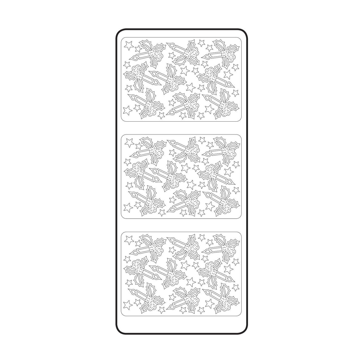 Vaessen creative • adesivo 10x23 cm 10 candele dorate