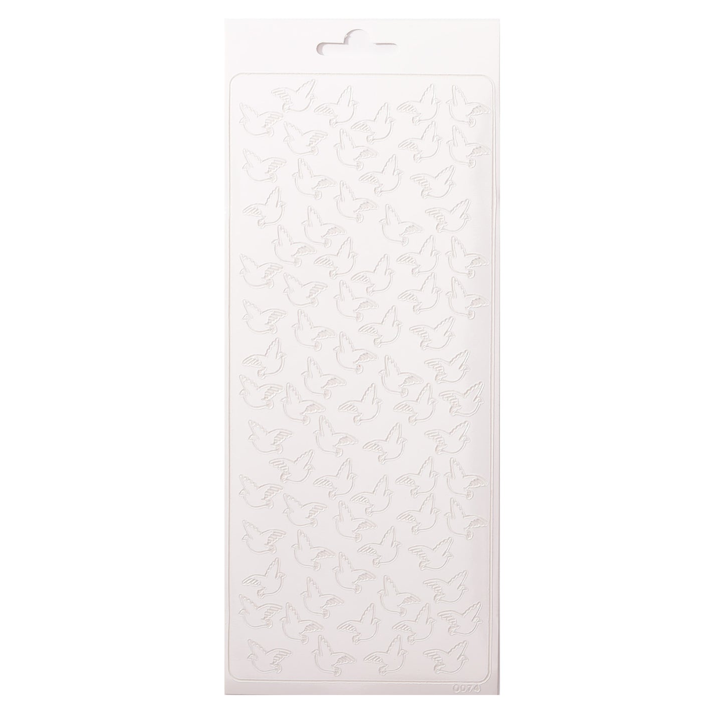 Vaessen creative • adesivo 10x23 cm 10 pezzi uccelli bianchi