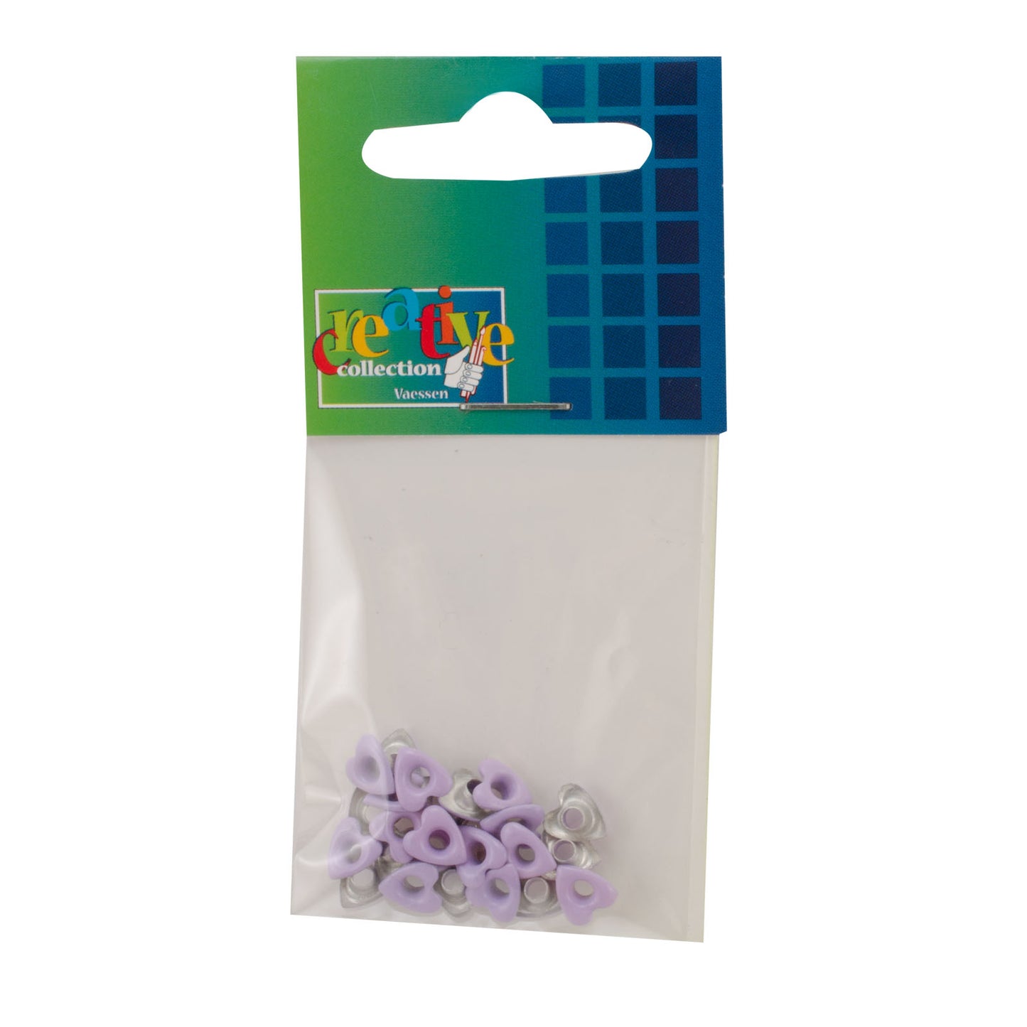 Vaessen creative • occhielli cuore 3,2 mm 5 lilla