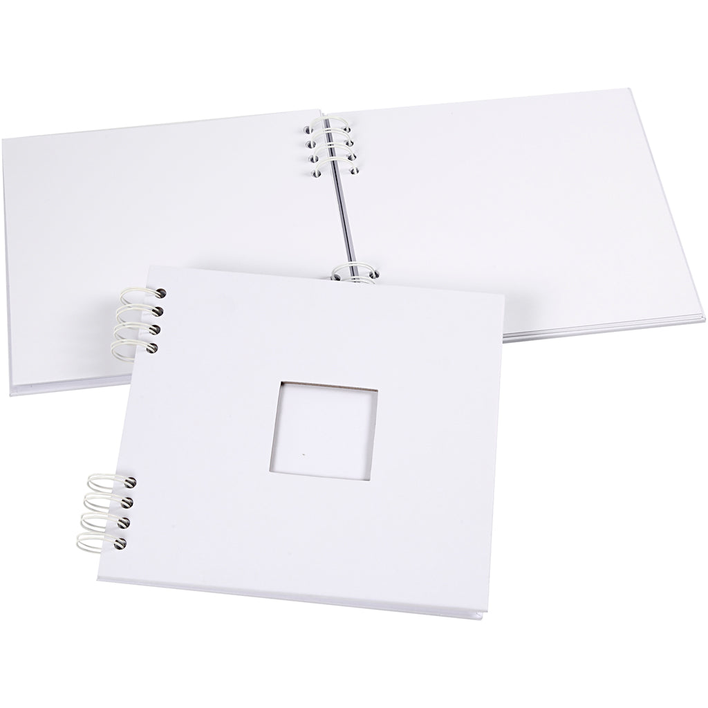 Album rilegato a spirale Creativ Company, misura 20x20 cm, 250 g, bianco, 1 pezzo