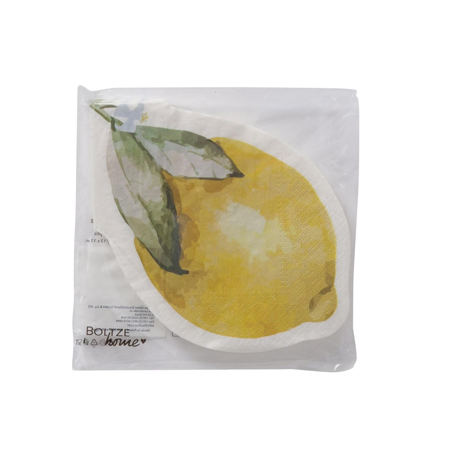 Boltze home servilletas limón papel 12 piezas