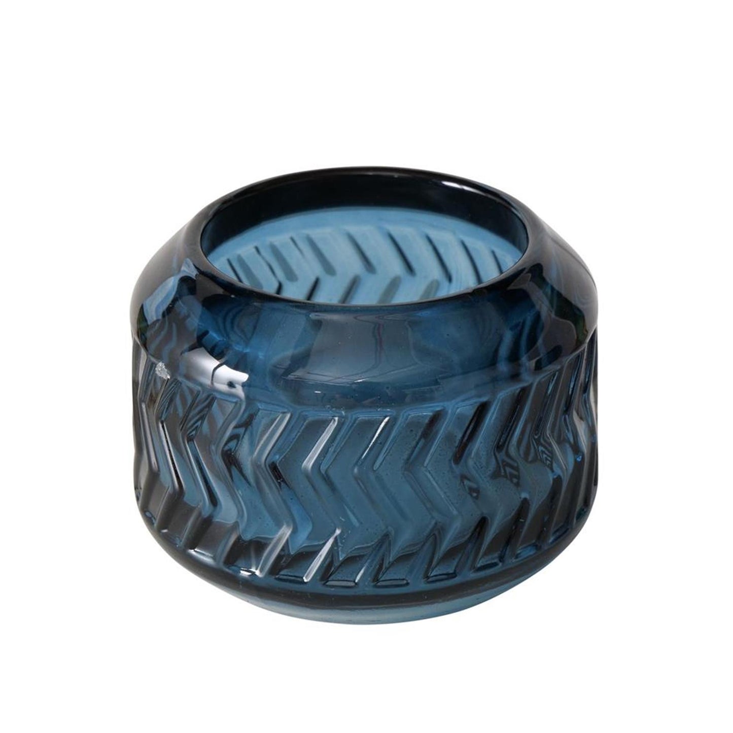 Boltze home portavelas azul h6cm 3 surtido