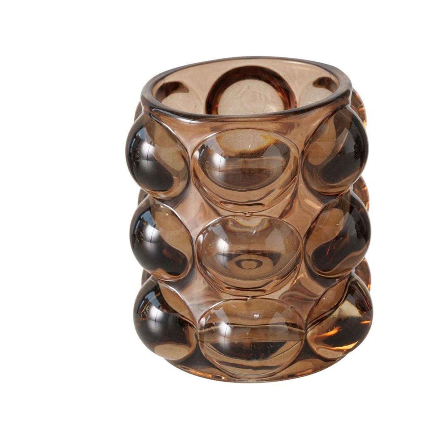 Boltze portacandela casa h9 cm marrone 3 assortiti