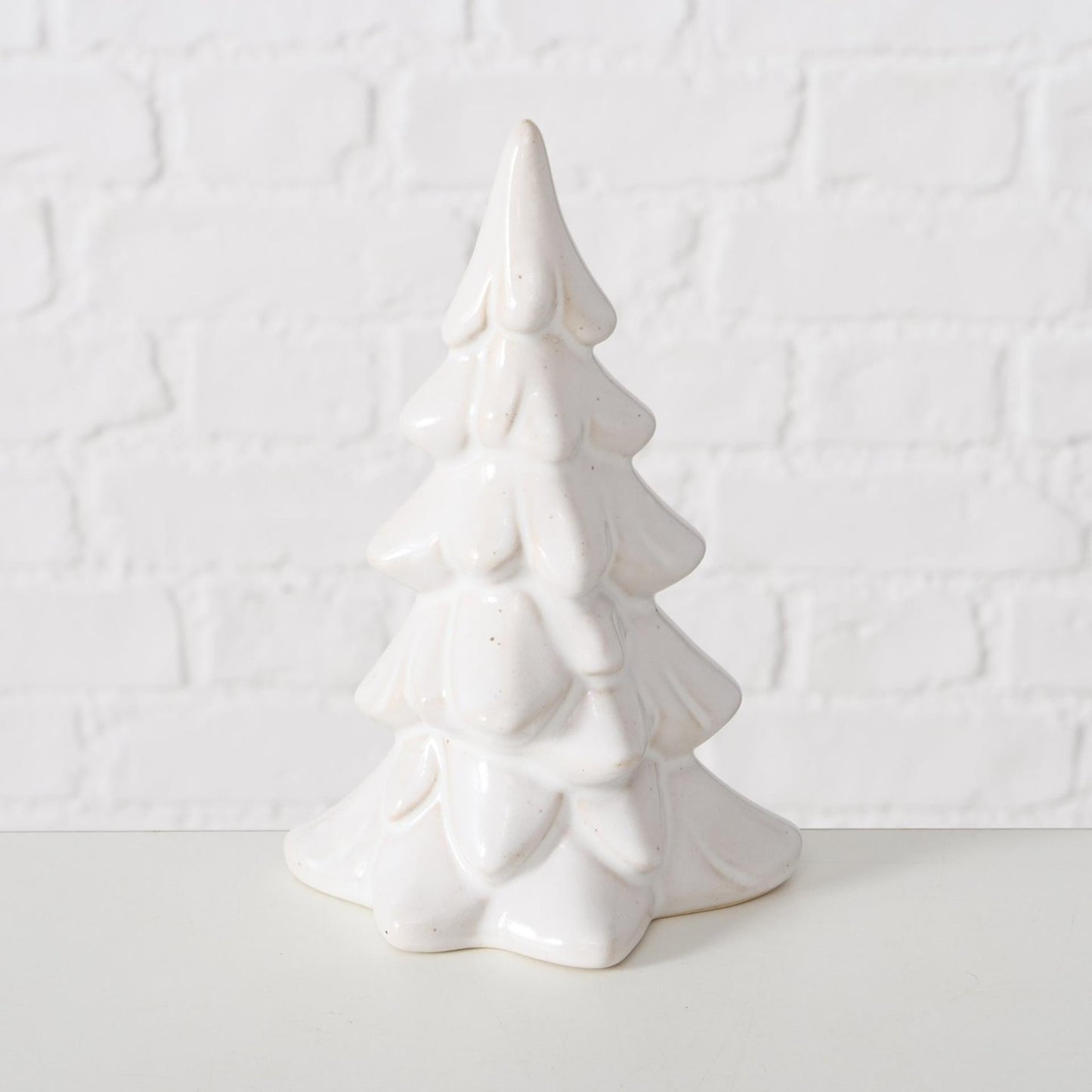 Boltze home deco Árbol de Navidad cristo piedra h14,5cm blanco