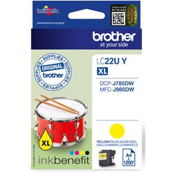 Cartuccia d'inchiostro Brother 22uy originale gialla