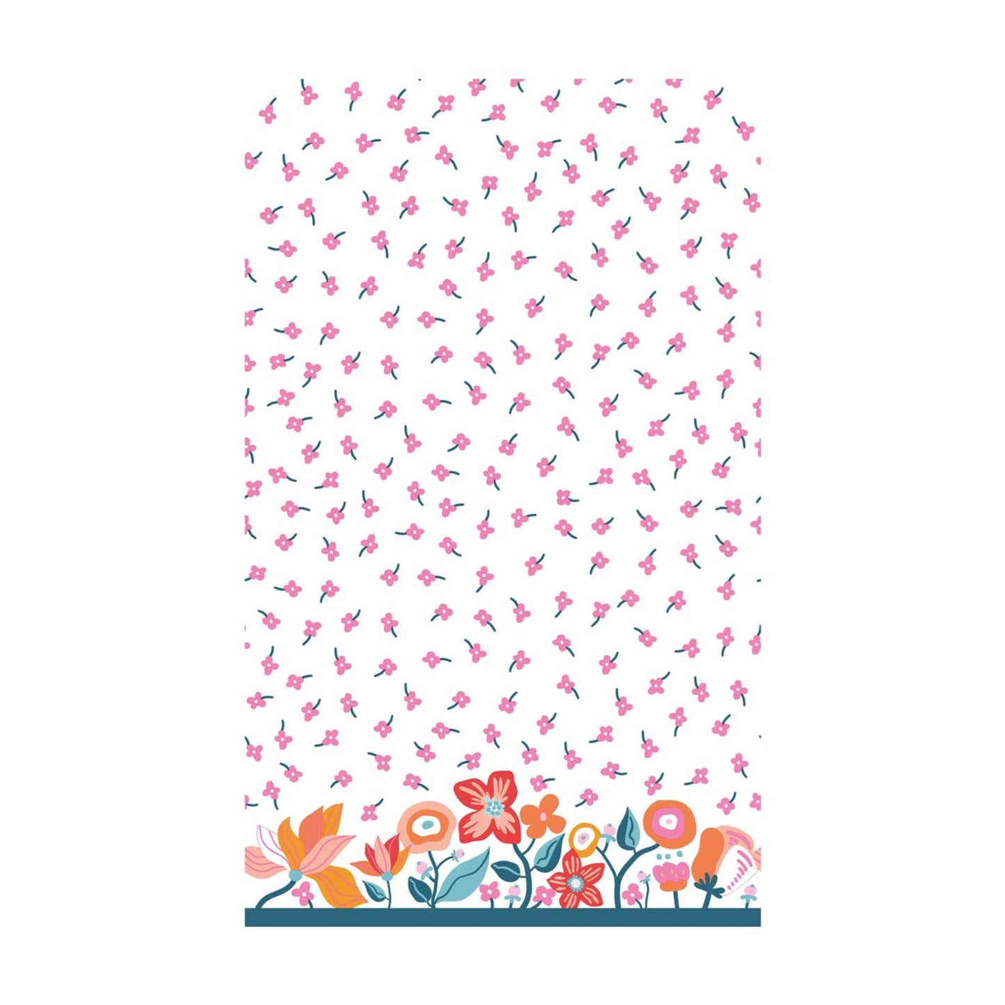 Mantel Duni vibrante flor 138x220