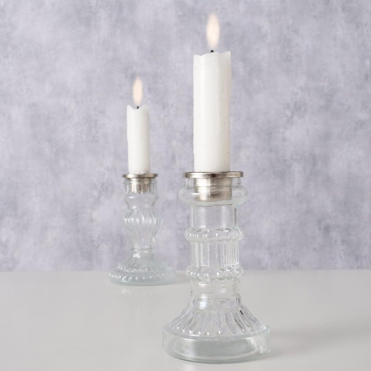 Candelabro Boltze home cristal transparente h11,5cm