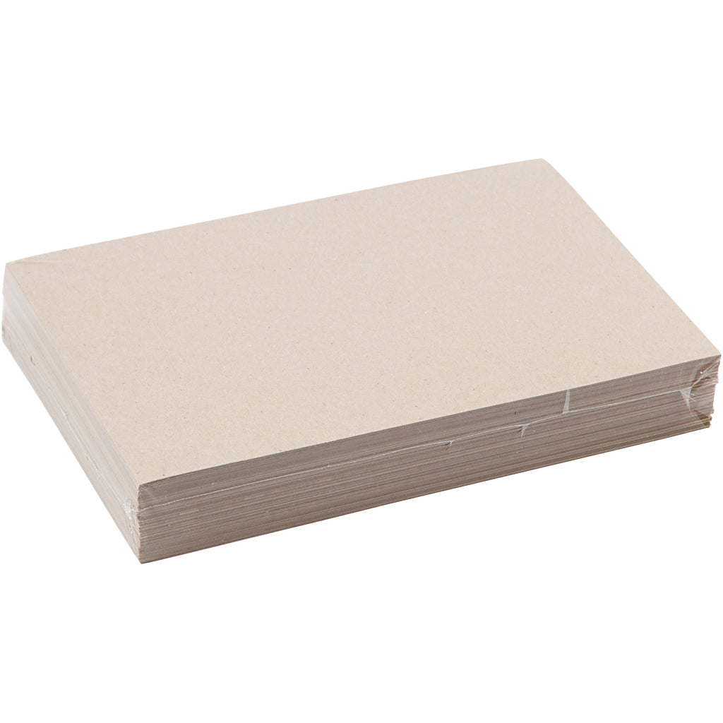 Creativ Company Recycled Karton, A4, VEL 210x297 mm, 225 gr, gris marrón, 125 hoja 1 caja