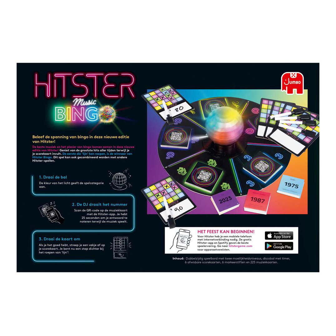 Juego de fiesta de bingo jumbo hitster