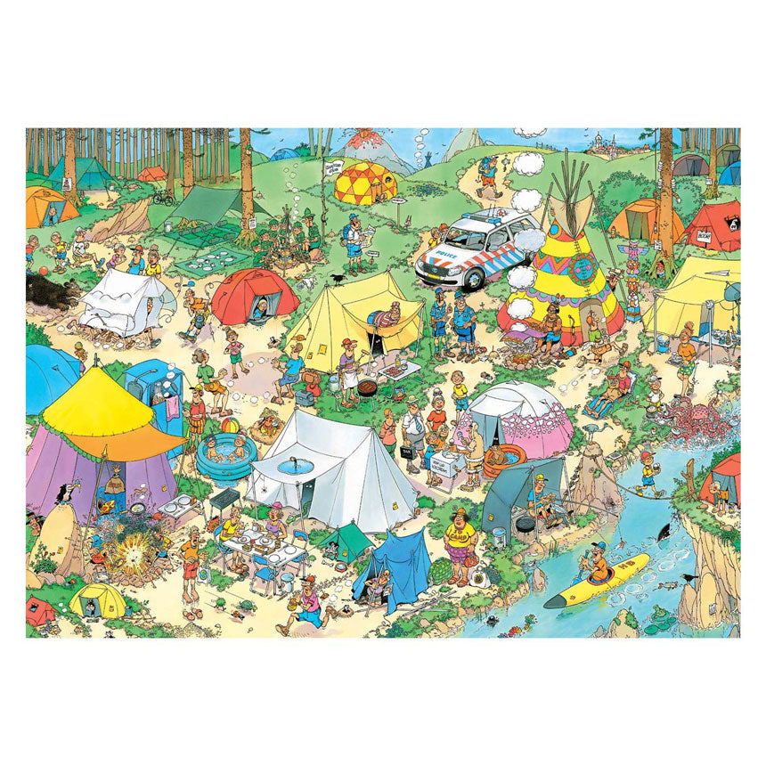 Jumbo puzzle jvh: acampar en el bosque