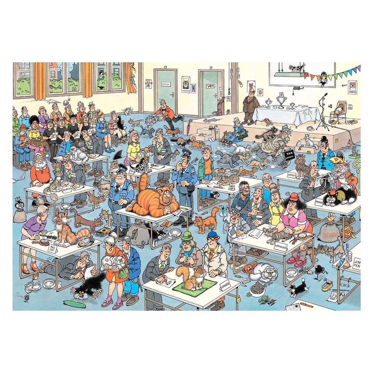 Puzzle Jan van Haasteren - La mostra dei gatti - 1000 pezzi.