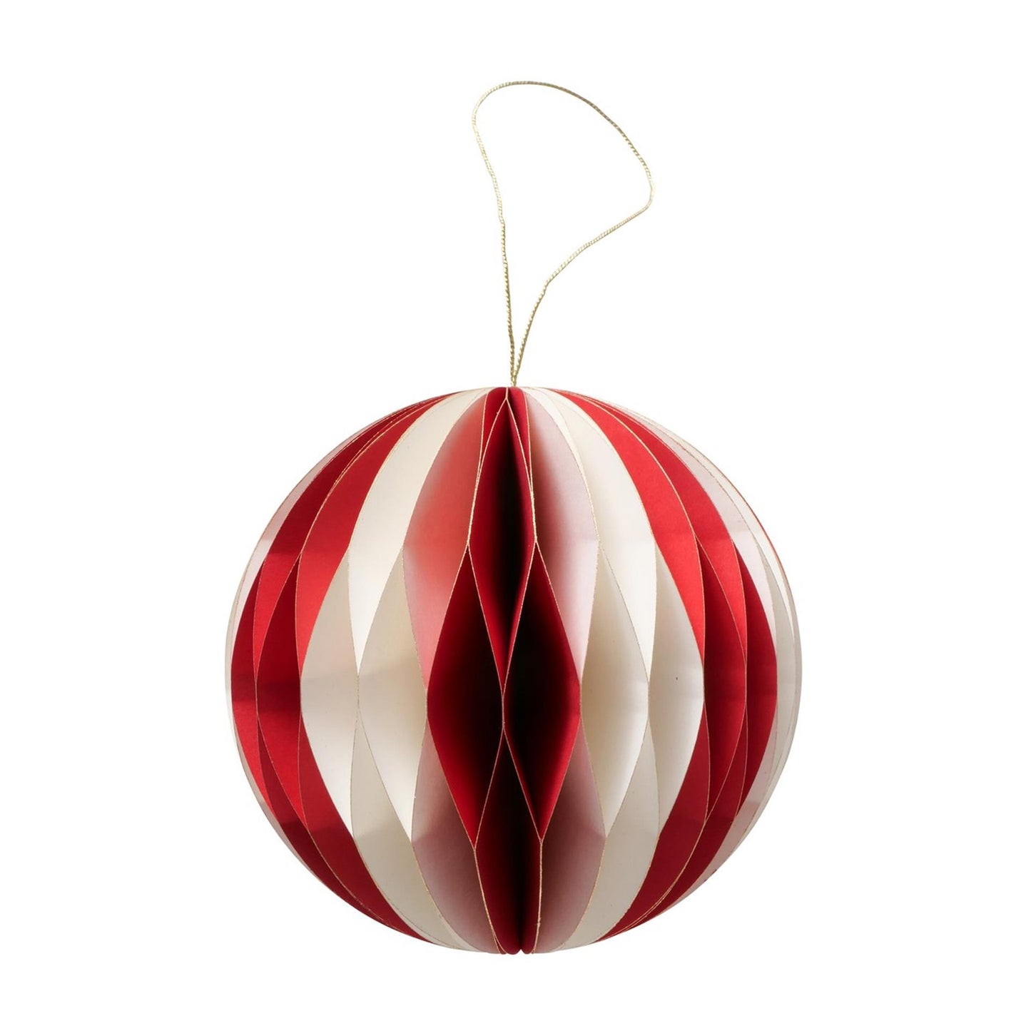 Boltze home Bola navideña yorki ø12cm papel blanco rojo mate