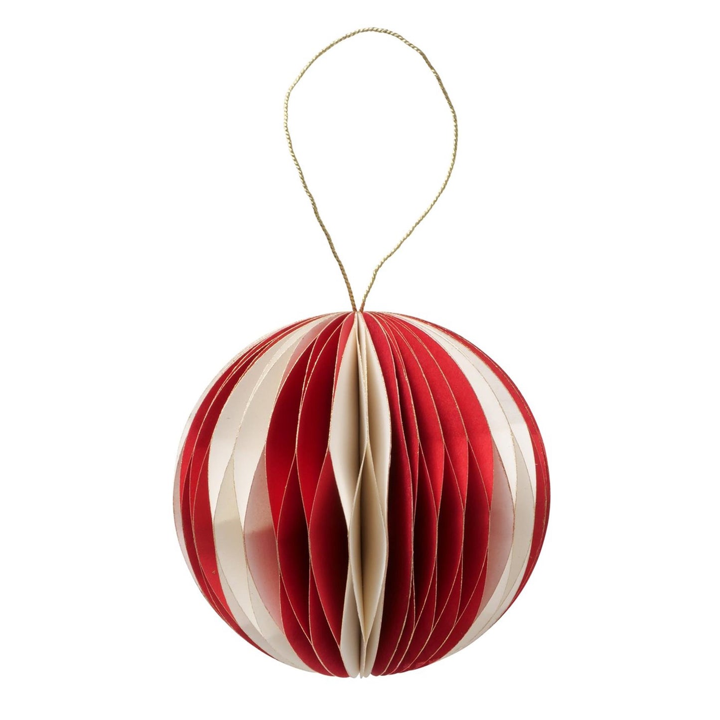Boltze home Bola navideña yorki ø9cm papel blanco rojo mate