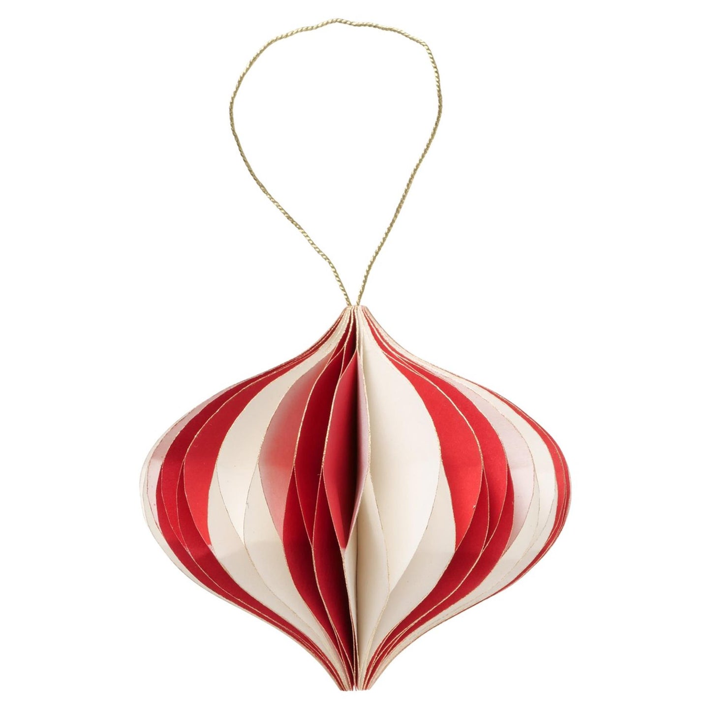 Boltze home Palla di Natale yorki ovale ø10cm rosso bianco papi