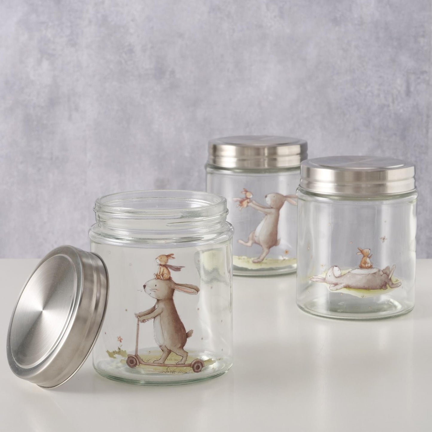 Boltze tarro de almacenamiento para el hogar conejito 625ml