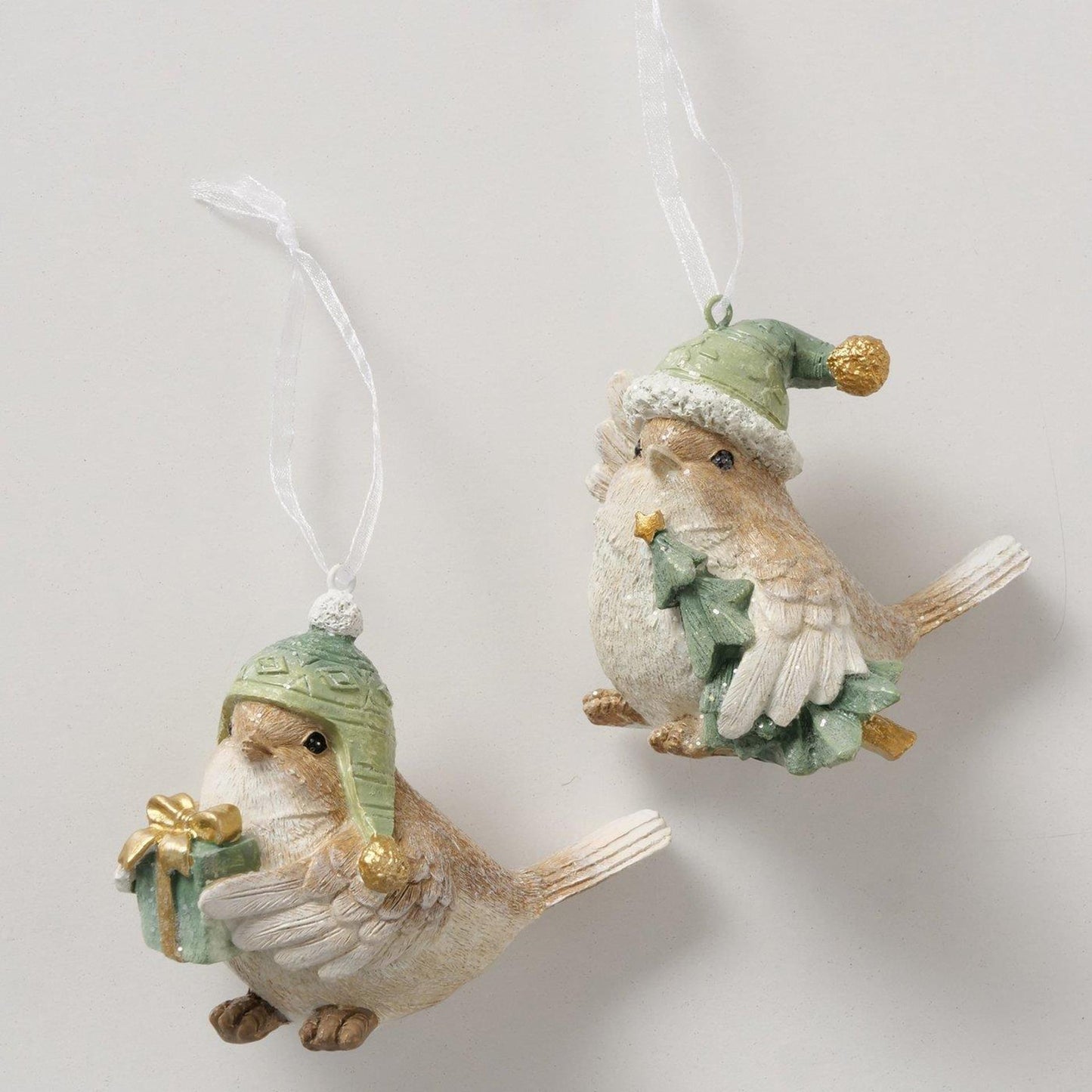 Boltze home Ciondolo natalizio uccello 7,5x7 cm