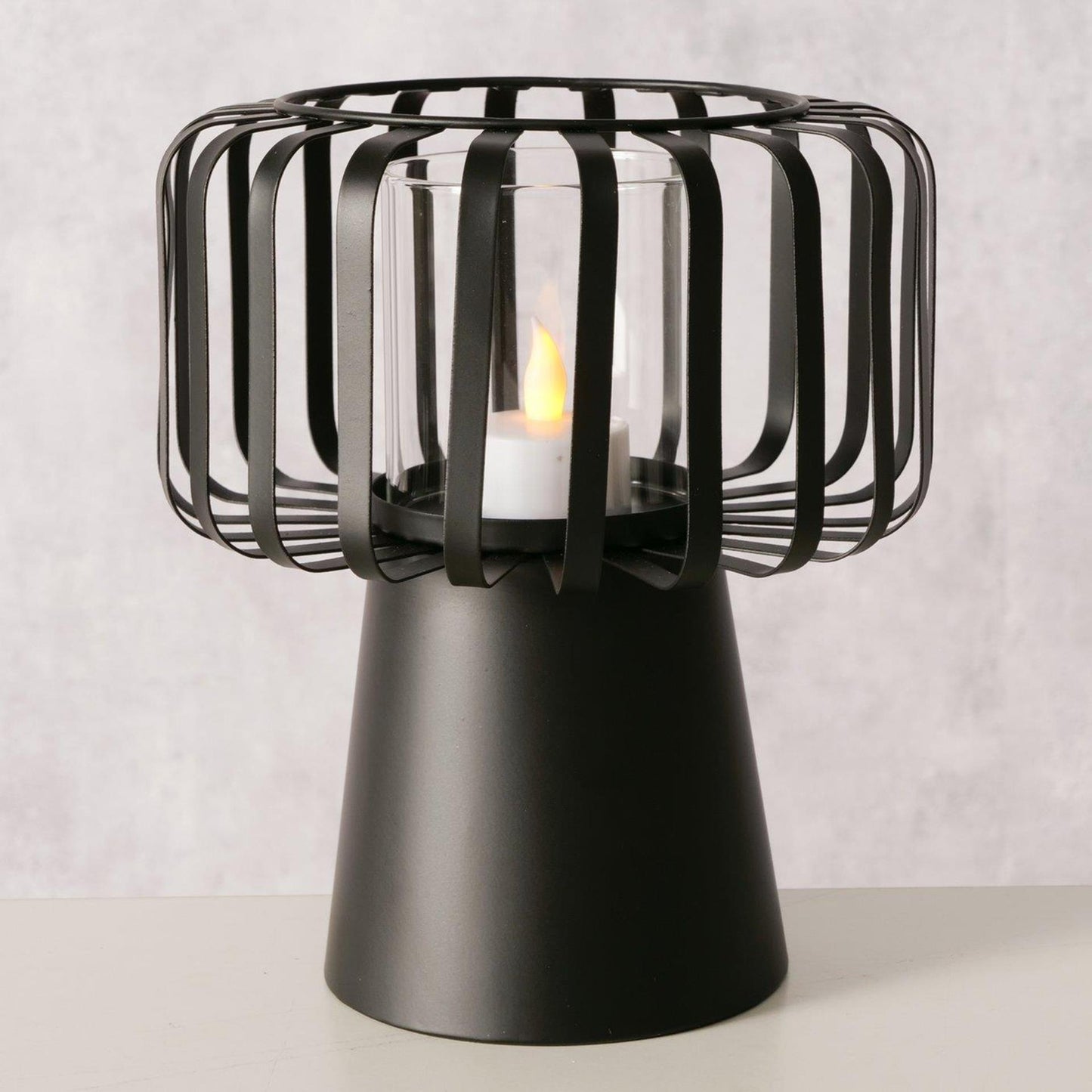 Lanterna domestica Boltze nera 18x18x21 cm