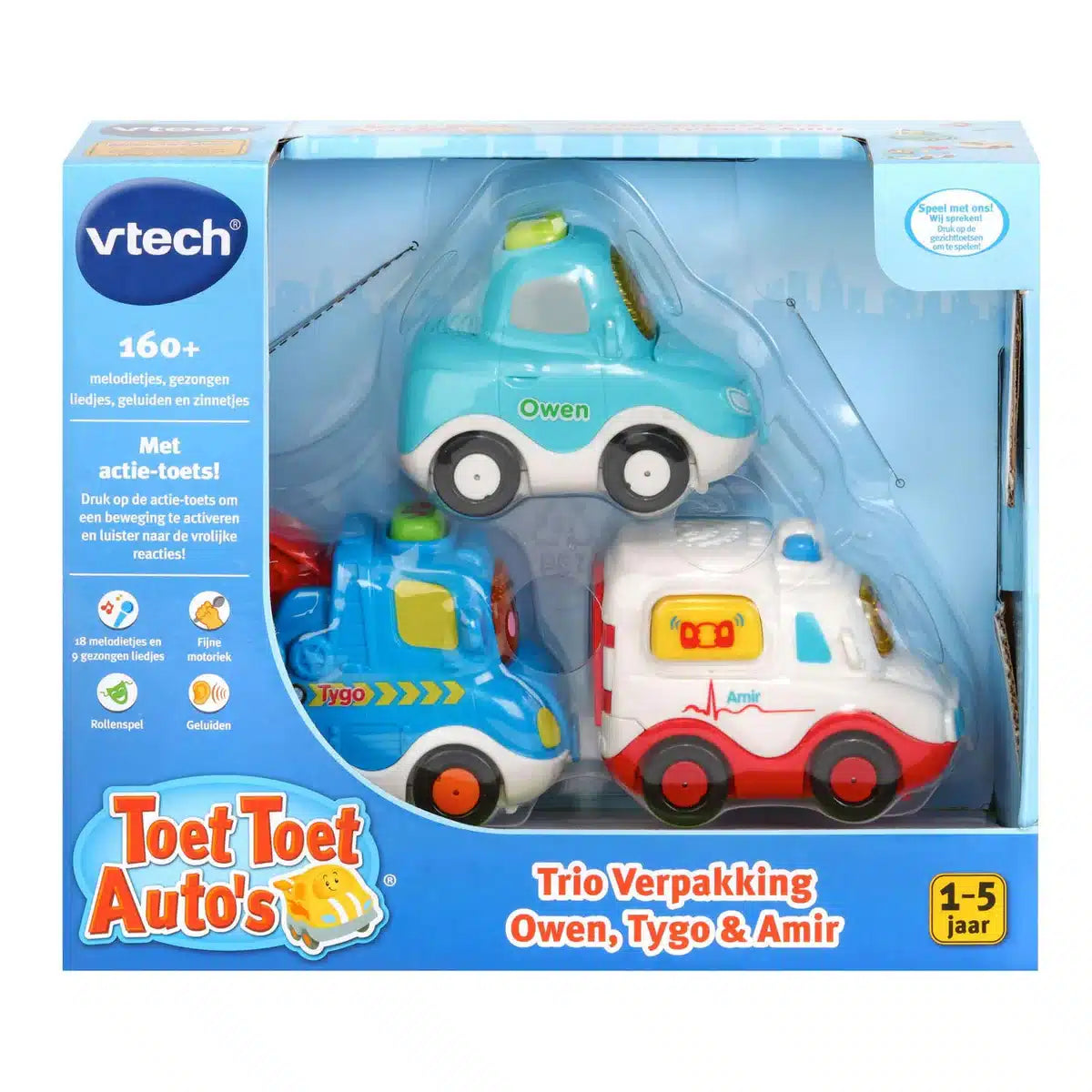 Vtech Toet Toet Auto Apos; S Owen Tygo e Amir 3 in 1 set