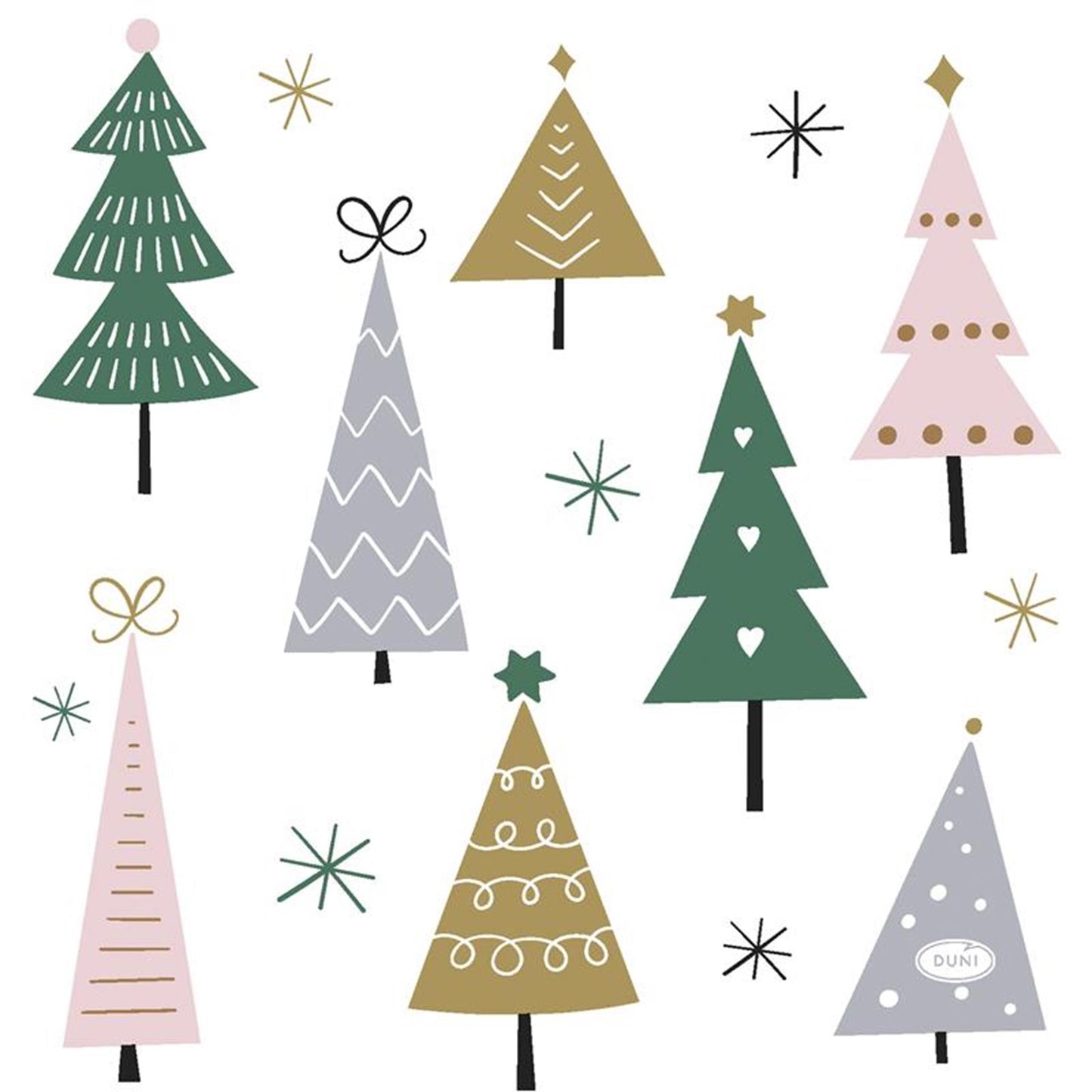 Duni servilletas navidad arboles 33x33cm