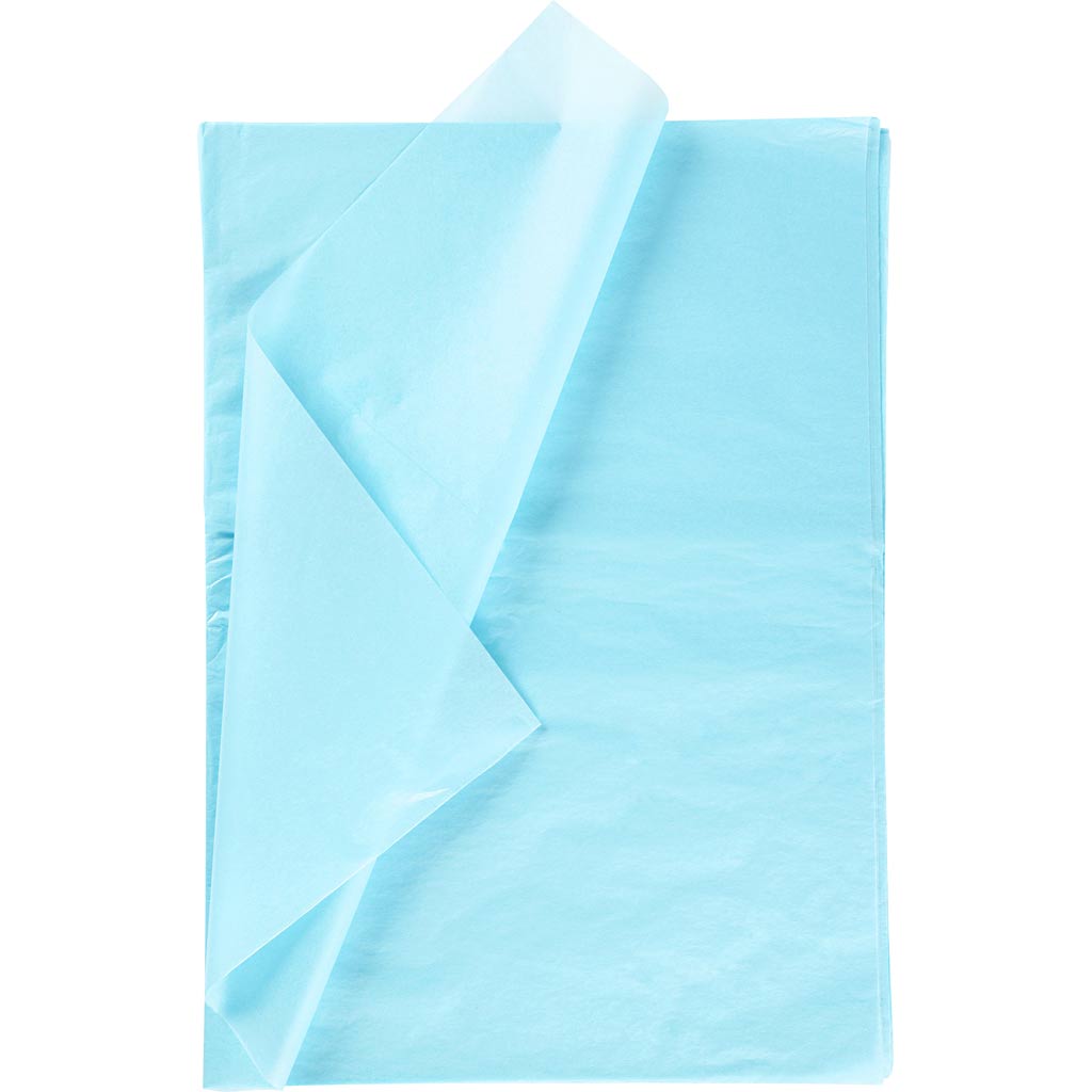 Papel de seda Creativ company, hoja 50x70 cm, 17 gr, azul claro, 25 hojas 1 caja